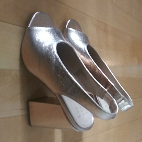 Sandals light rose gold sandals block heel - Picture 2 of 3